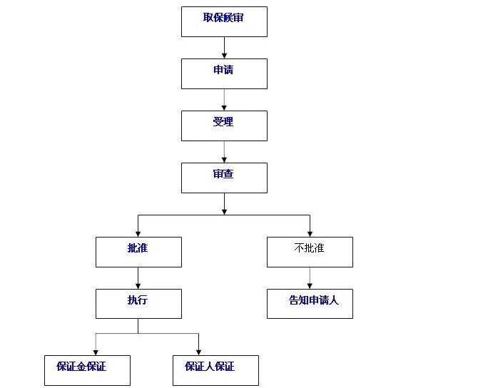 取保候审程序流程图,保证金数额幅度的确定原则