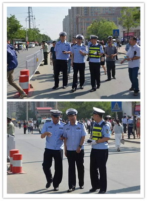 鞍山交警"一保障五服务"与考生共奋战